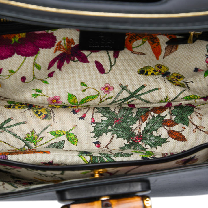 Gucci Medium Cuir de veau New Bamboo sac à anse supérieure