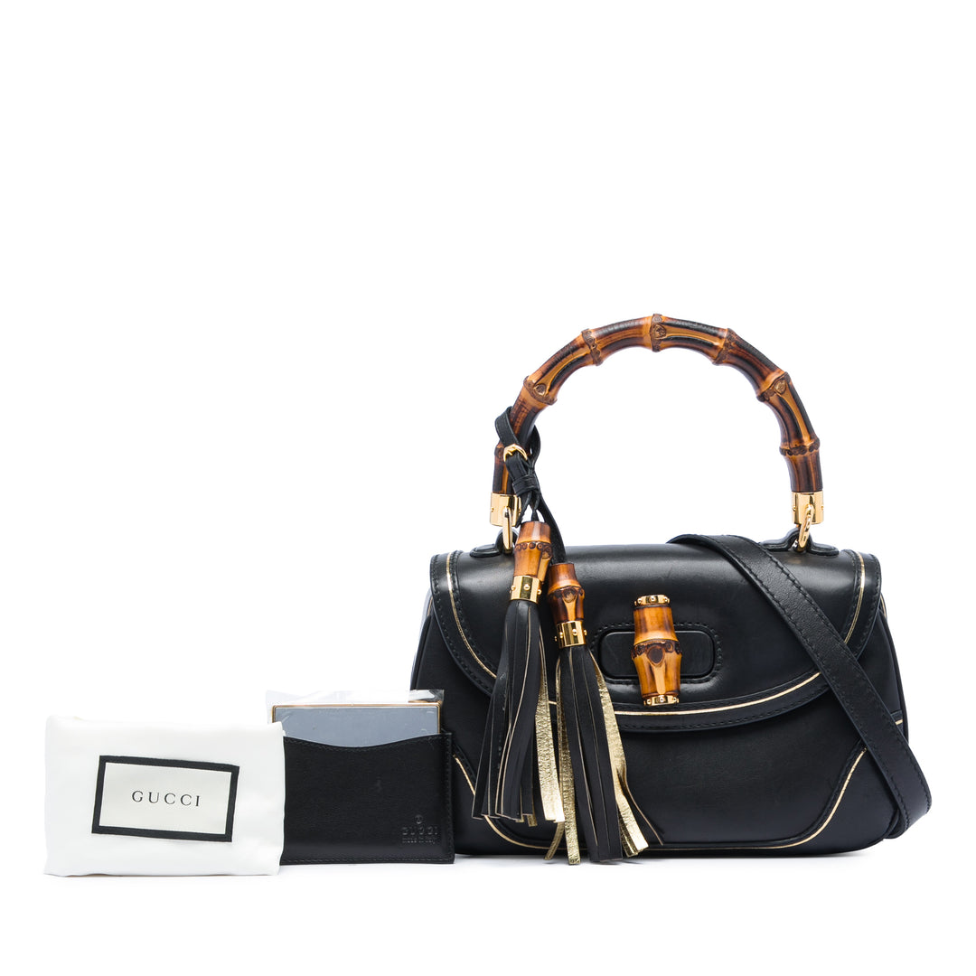 Gucci Medium Cuir de veau New Bamboo sac à anse supérieure