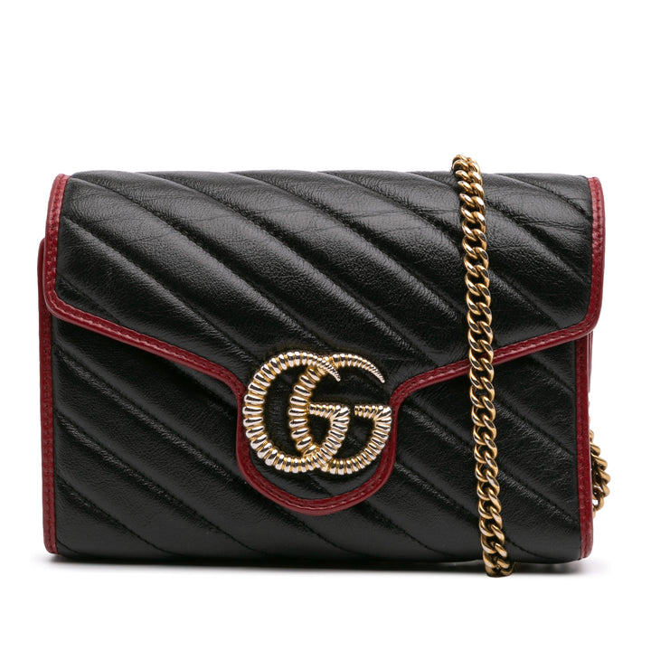 Gucci GG Marmont Matelasse Cuir Torchon Wallet on Chain