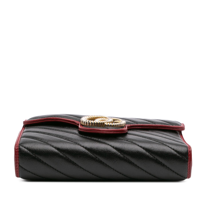 Gucci GG Marmont Matelasse Cuir Torchon Wallet on Chain