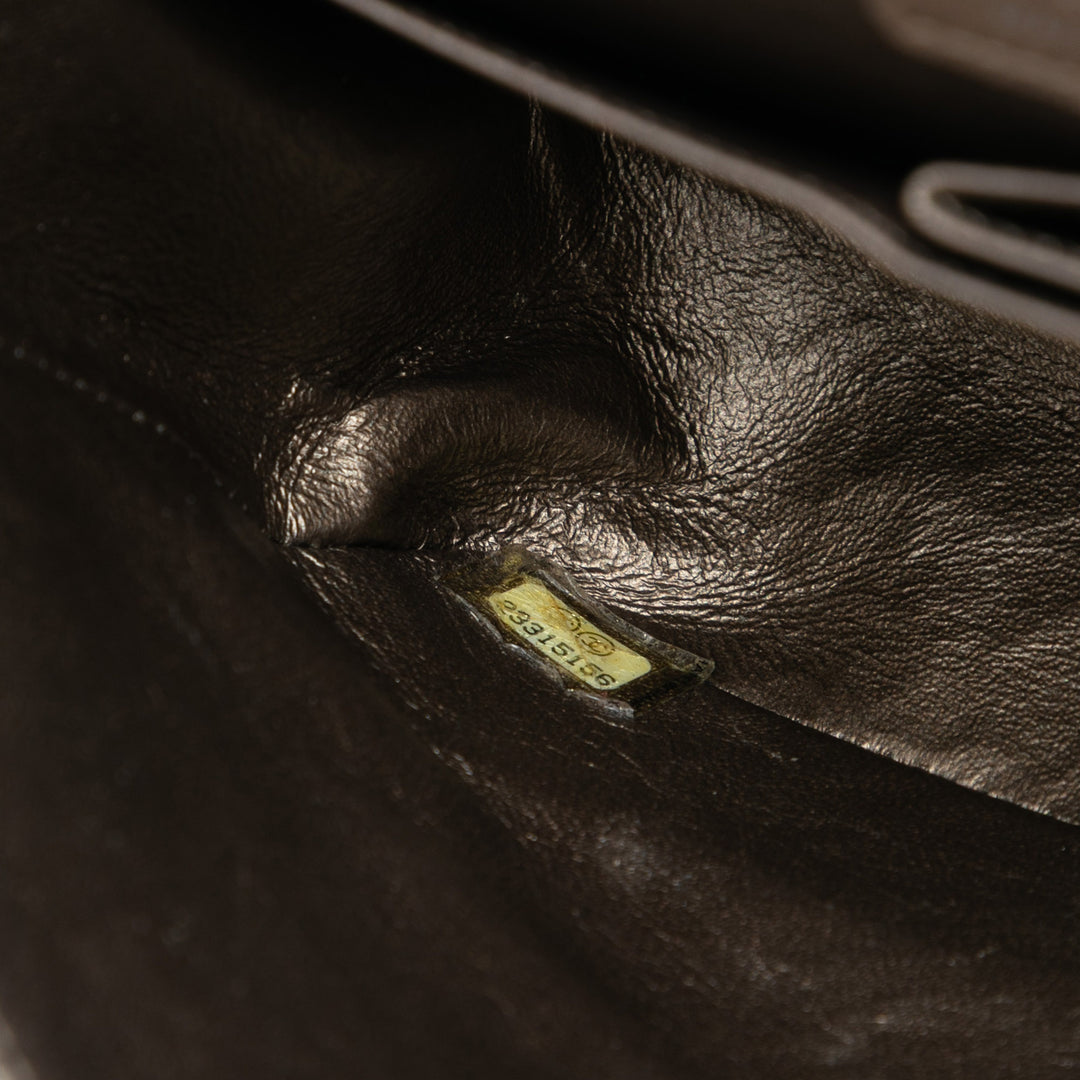 Chanel Medium Classic Metallic Caviar Double rabat