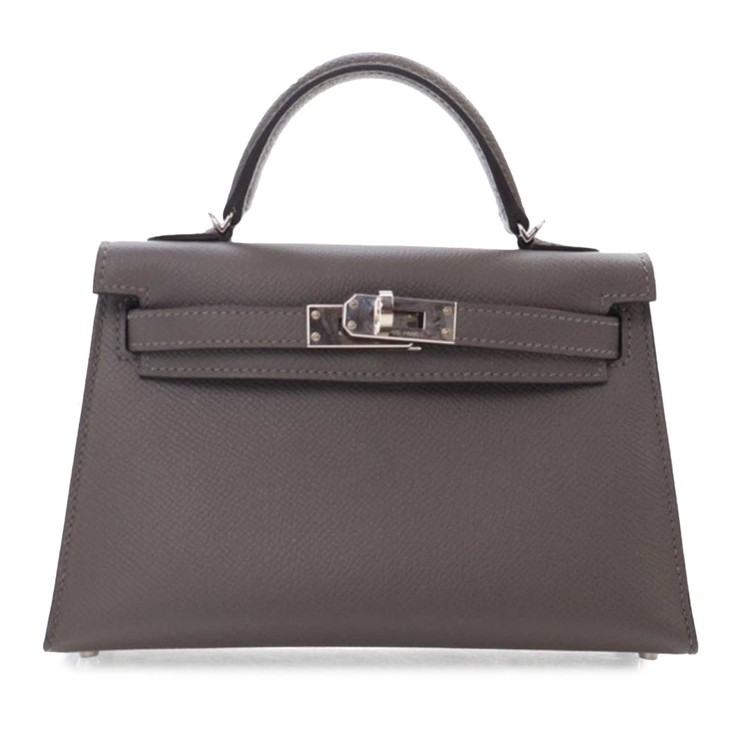 Mini Epsom Kelly II Sellier 20 Gray - Gaby Paris