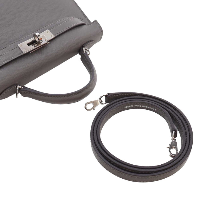 Mini Epsom Kelly II Sellier 20 Gray - Gaby Paris