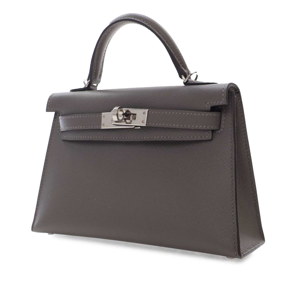 Mini Epsom Kelly II Sellier 20 Gray - Gaby Paris