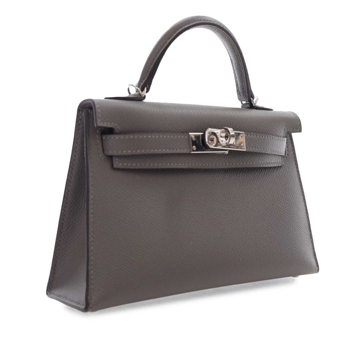 Mini Epsom Kelly II Sellier 20 Gray - Gaby Paris