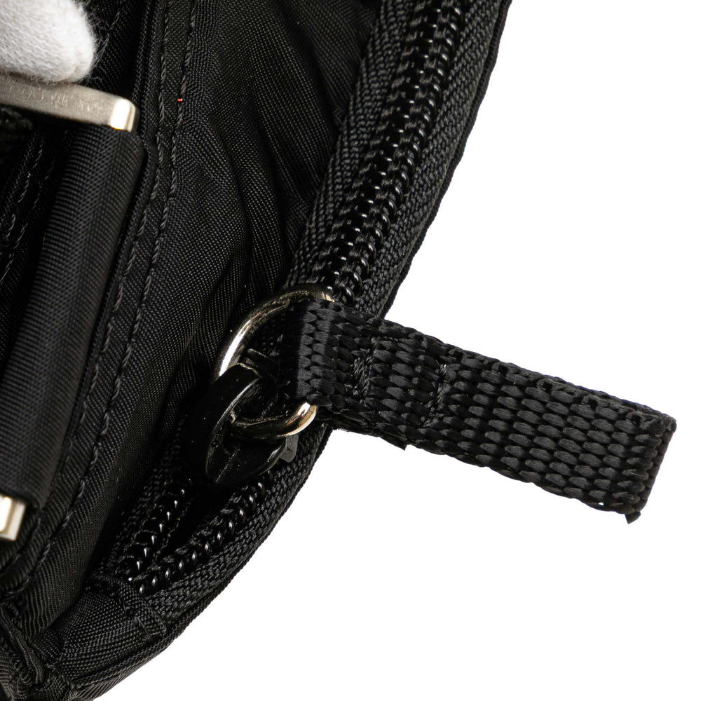 Tessuto Zip Top Crossbody Black - Gaby Paris