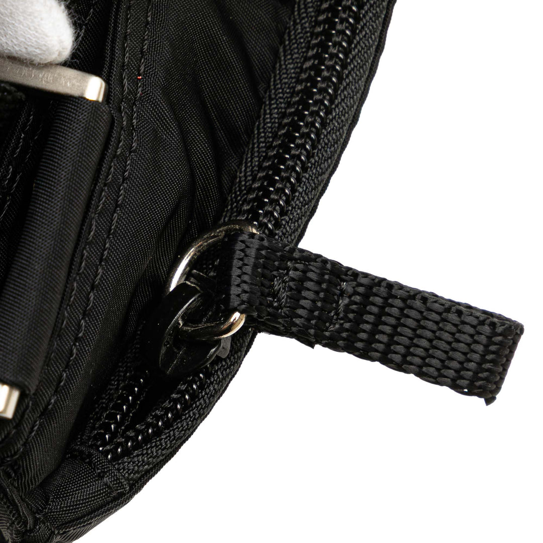 Tessuto Zip Top Crossbody Black - Gaby Paris