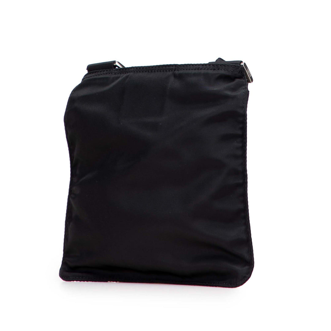 Tessuto Zip Top Crossbody Black - Gaby Paris