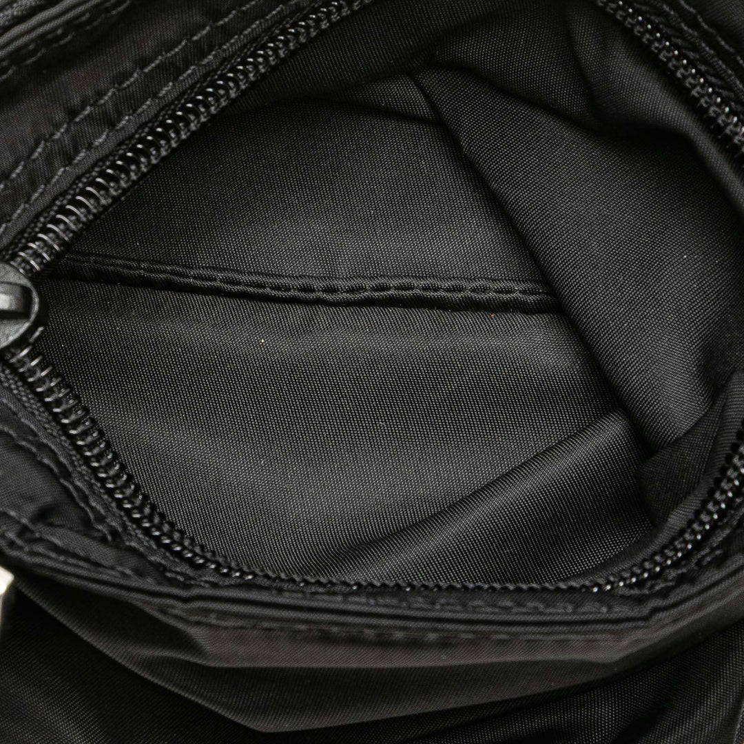 Tessuto Zip Top Crossbody Black - Gaby Paris