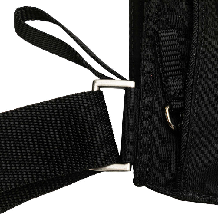 Tessuto Zip Top Crossbody Black - Gaby Paris