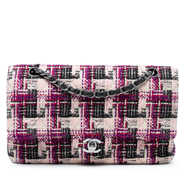Chanel Medium Classic Tweed Double rabat Rose