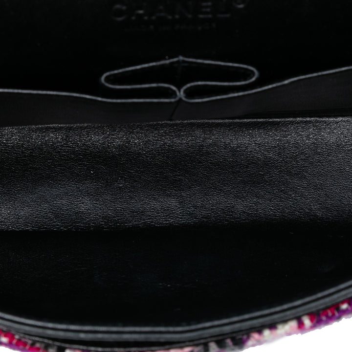 Chanel Medium Classic Tweed Double rabat Rose