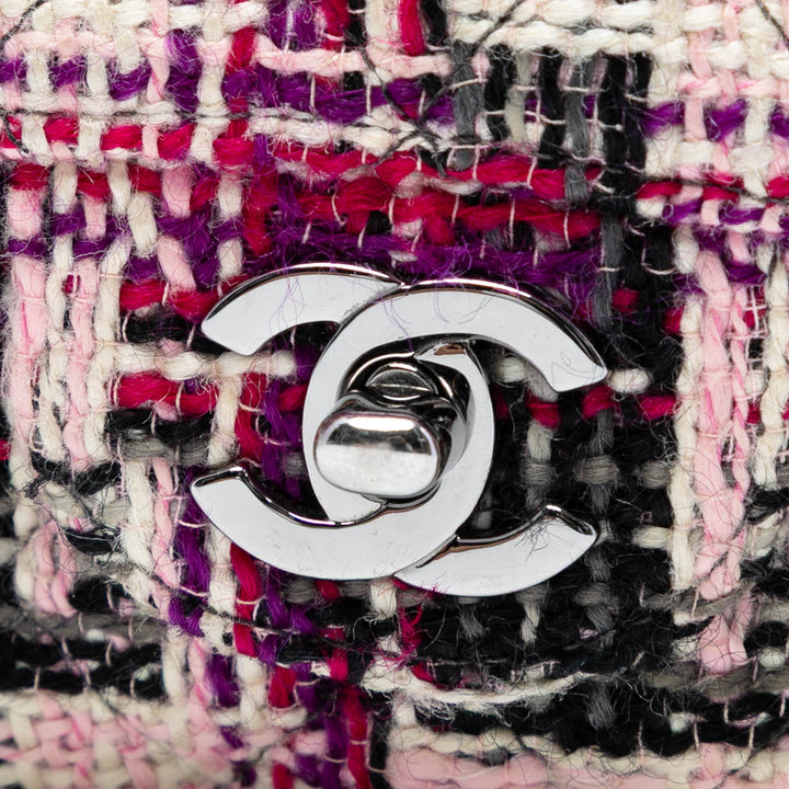 Chanel Medium Classic Tweed Double rabat Rose