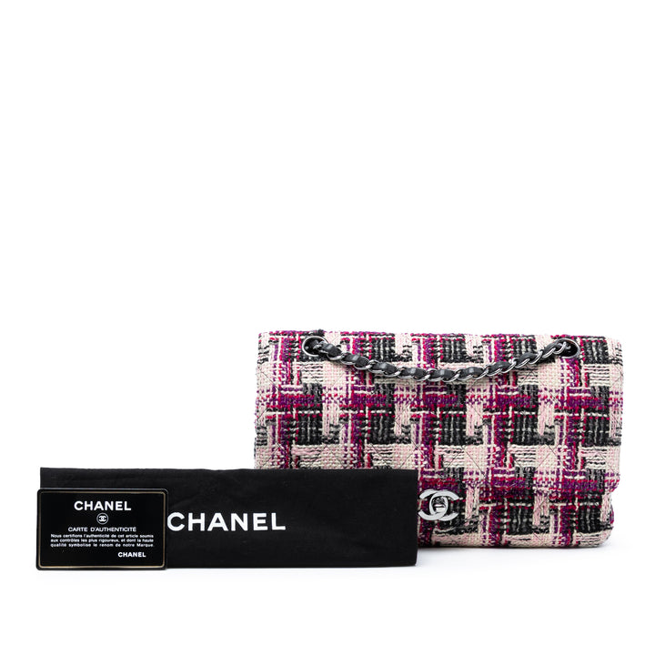 Chanel Medium Classic Tweed Double rabat Rose