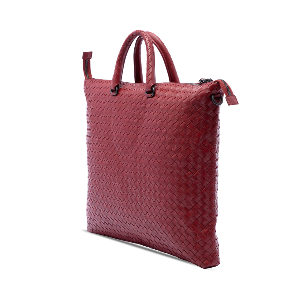 Bottega Veneta Intrecciato Cabas Maxi nappa Rouge – vue 2 – GABY PARIS