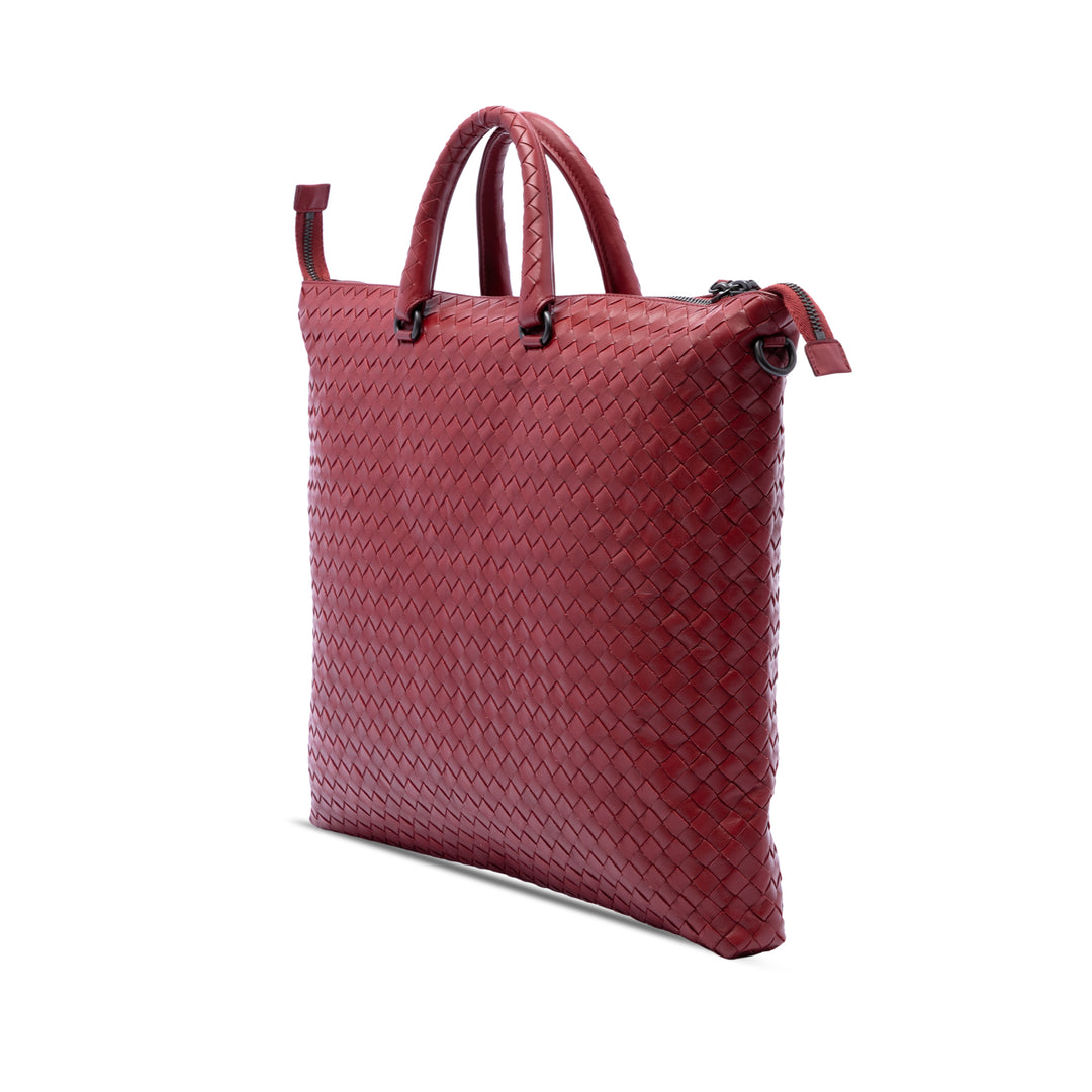 Bottega Veneta Intrecciato Cabas Maxi nappa Rouge – vue 2 – GABY PARIS
