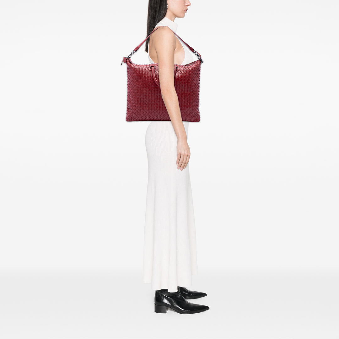 Bottega Veneta Intrecciato Cabas Maxi nappa Rouge – vue 6 – GABY PARIS