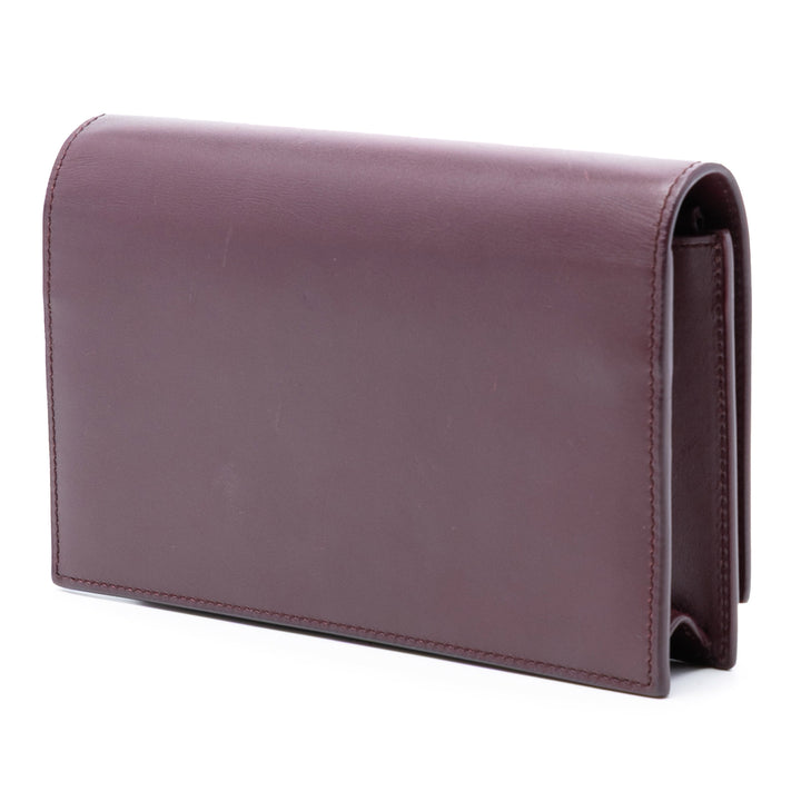 Saint Laurent Smooth Cuir de veau Monogram Kate Pompon Wallet on Chain – GABY PARIS Authentique