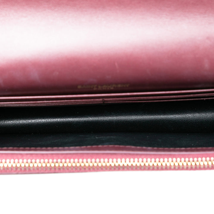 Saint Laurent Smooth Cuir de veau Monogram Kate Pompon Wallet on Chain – GABY PARIS Authentique