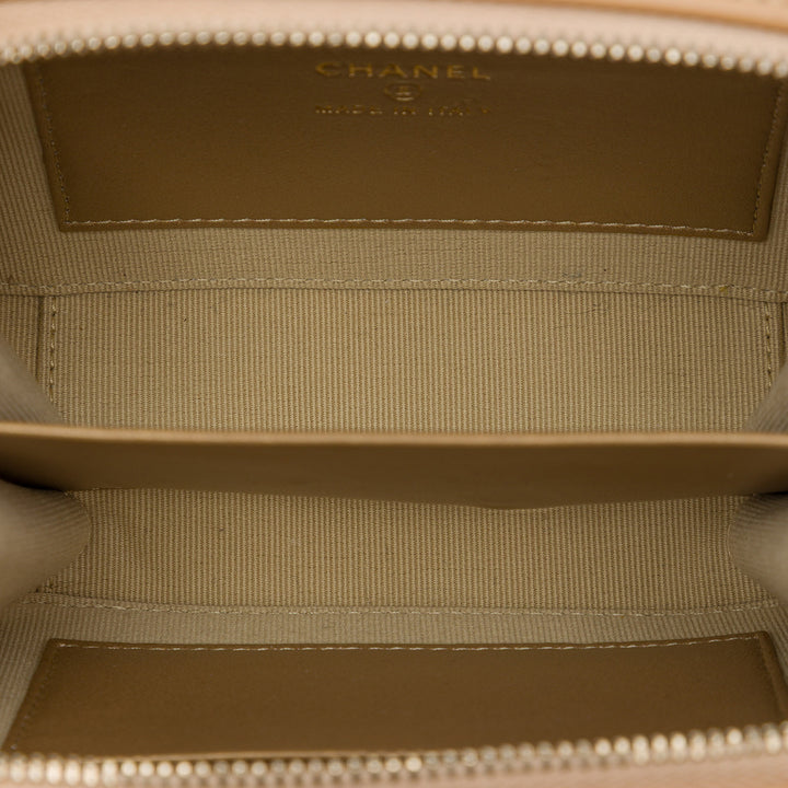 Chanel CC Matelassé Perle Crush Sac caméra Cuir d'agneau Marron – vue 4 – GABY PARIS