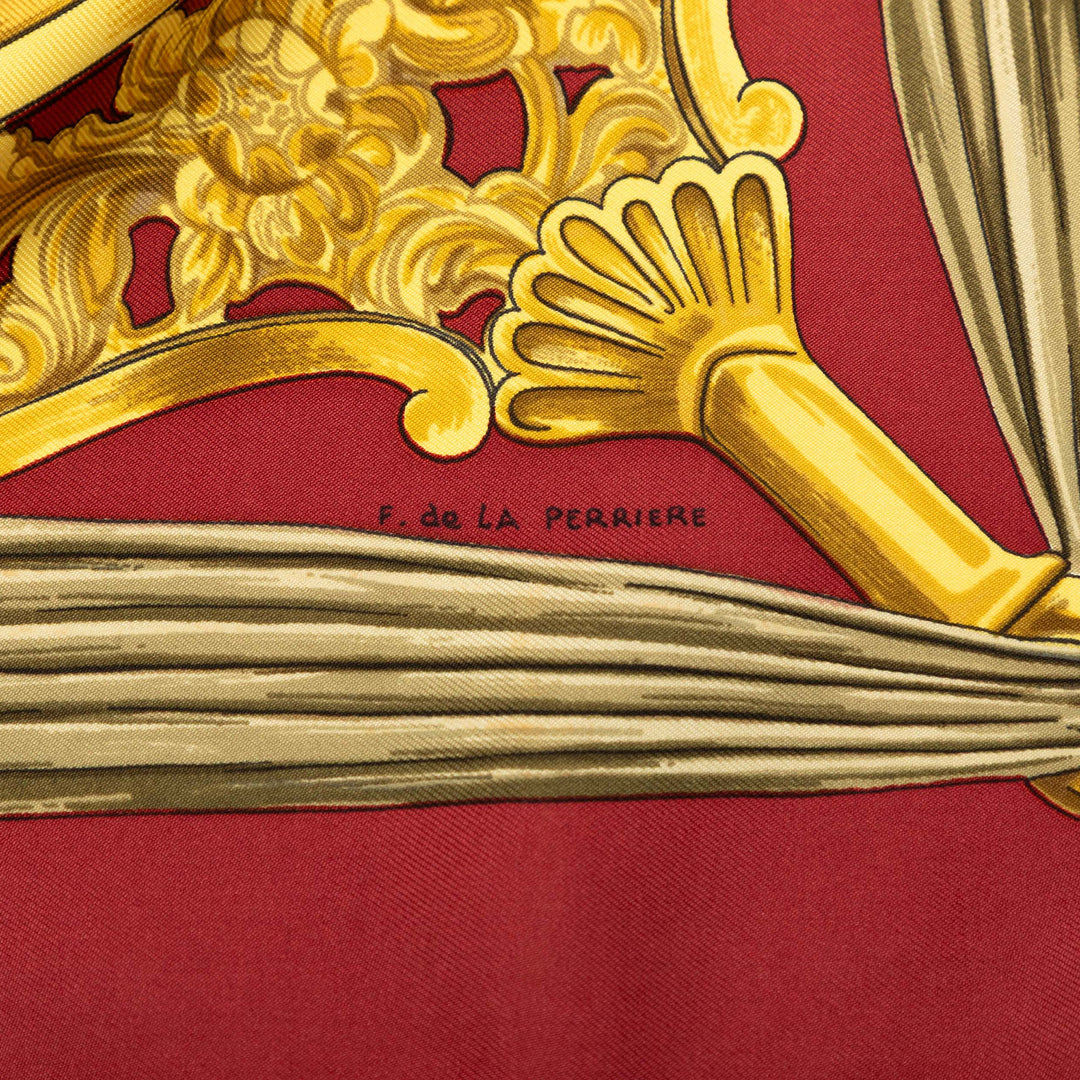 Hermès Carré Etriers 90 Rouge – vue 6 – GABY PARIS