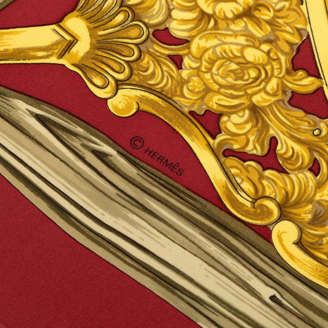 Hermès Carré Etriers 90 Rouge – vue 8 – GABY PARIS