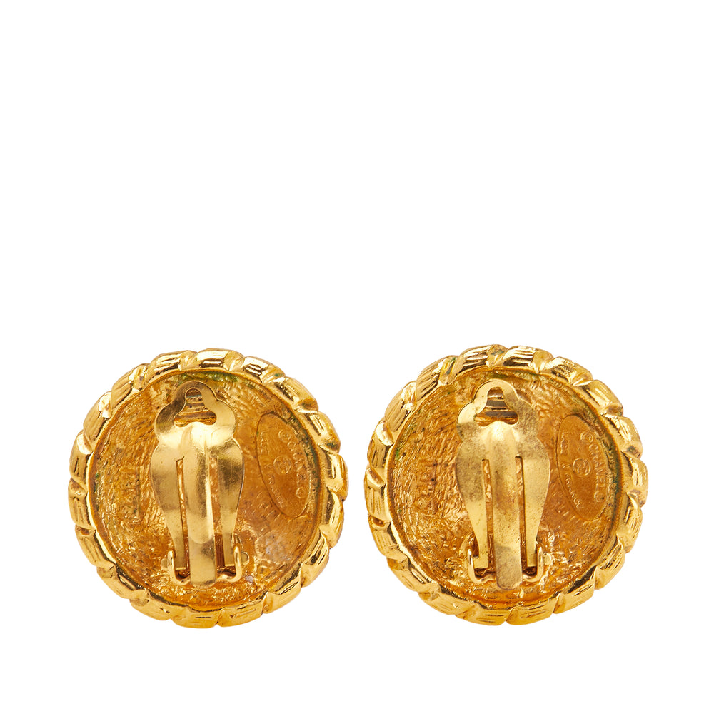 Chanel Doré Plated CC Windmill Clip On Boucle d’oreilles Doré – GABY PARIS Authentique