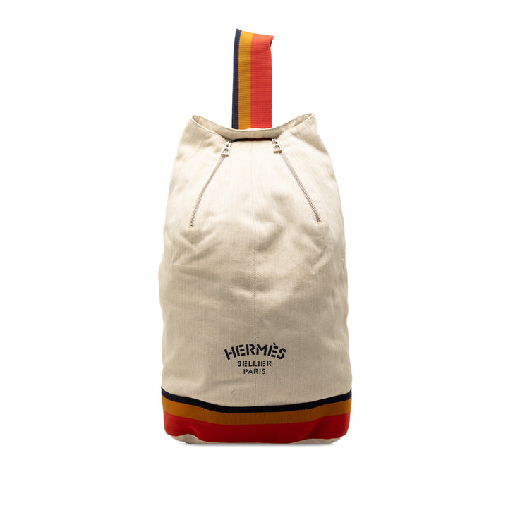 Hermès Toile Chevron Cavalier Sling Sac