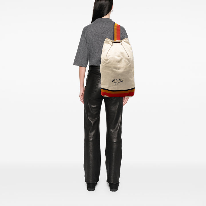 Hermès Toile Chevron Cavalier Sling Sac
