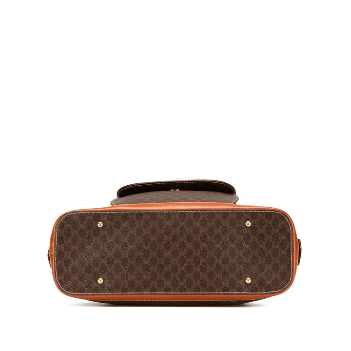 Macadam Coated Canvas Handbag Brown - Gaby Paris
