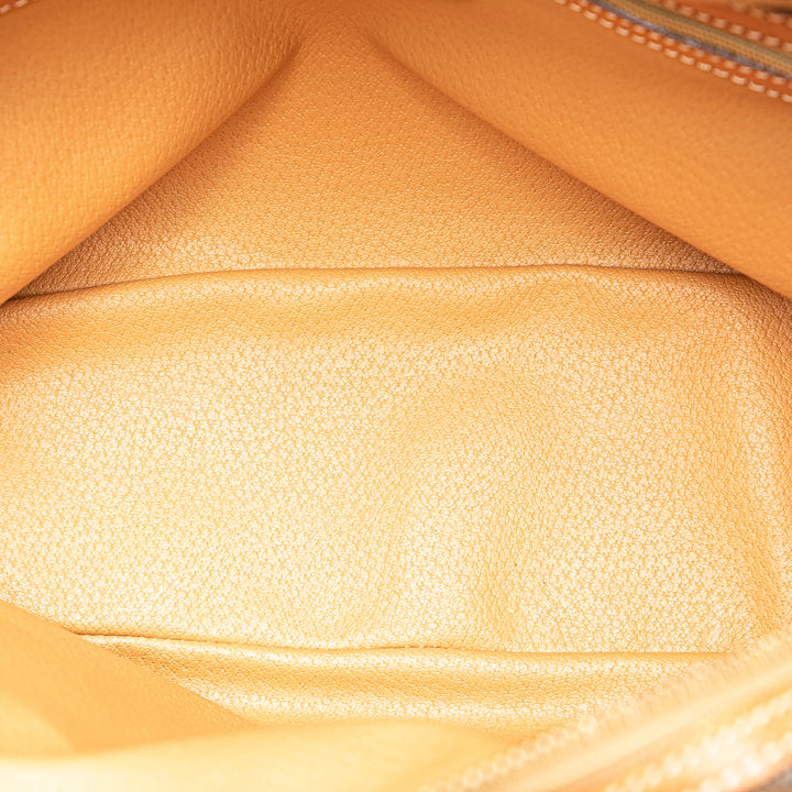 Macadam Coated Canvas Handbag Brown - Gaby Paris