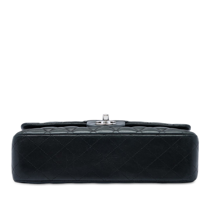 Classic Double rabat Moyen Cuir d'agneau Noir