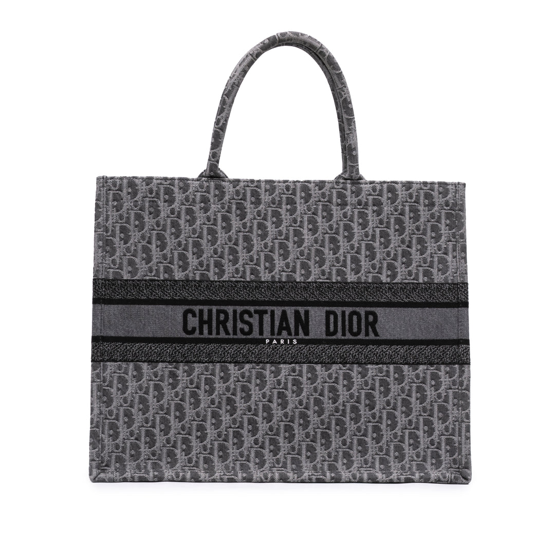 Dior Large Oblique brodé Jean Book Cabas