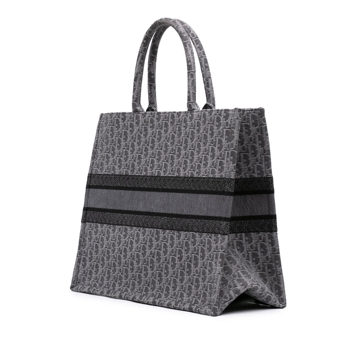 Dior Large Oblique brodé Jean Book Cabas