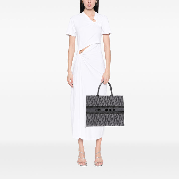 Dior Large Oblique brodé Jean Book Cabas