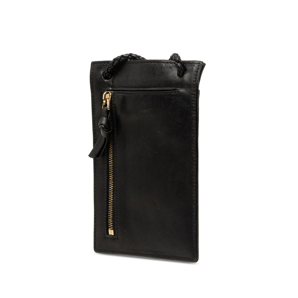 Bottega Veneta Intrecciato Étui téléphone nappa Noir – vue 2 – GABY PARIS