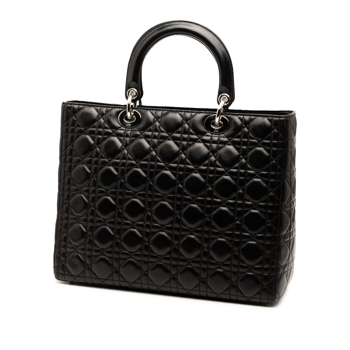 Dior Large Cuir d’agneau Cannage Lady Dior