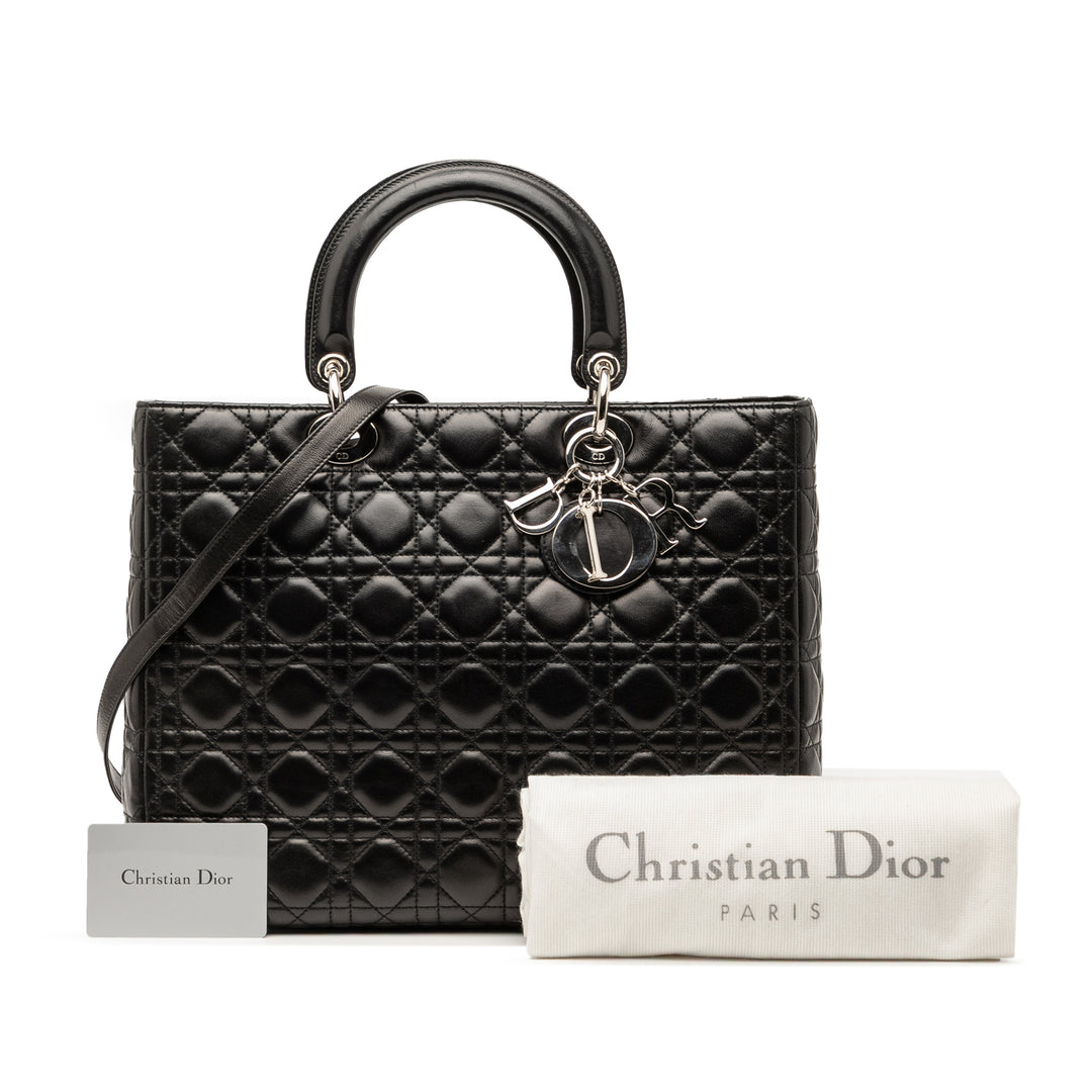 Dior Large Cuir d’agneau Cannage Lady Dior