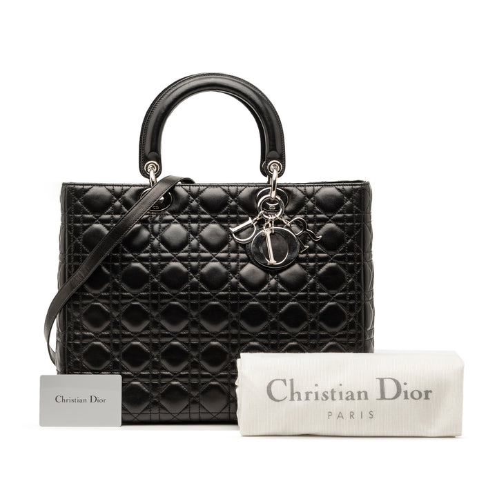 Dior Large Cuir d’agneau Cannage Lady Dior