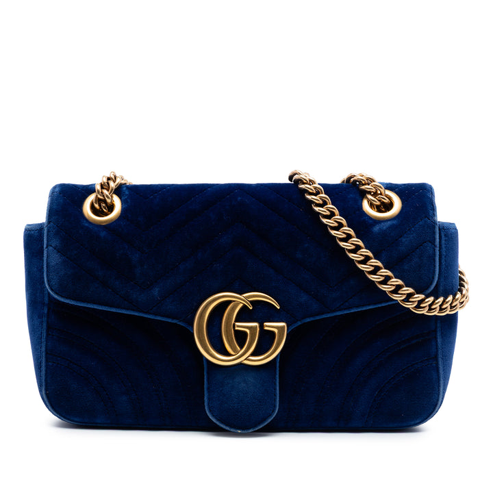 Gucci Medium GG Marmont Matelasse Velours Sac bandoulière