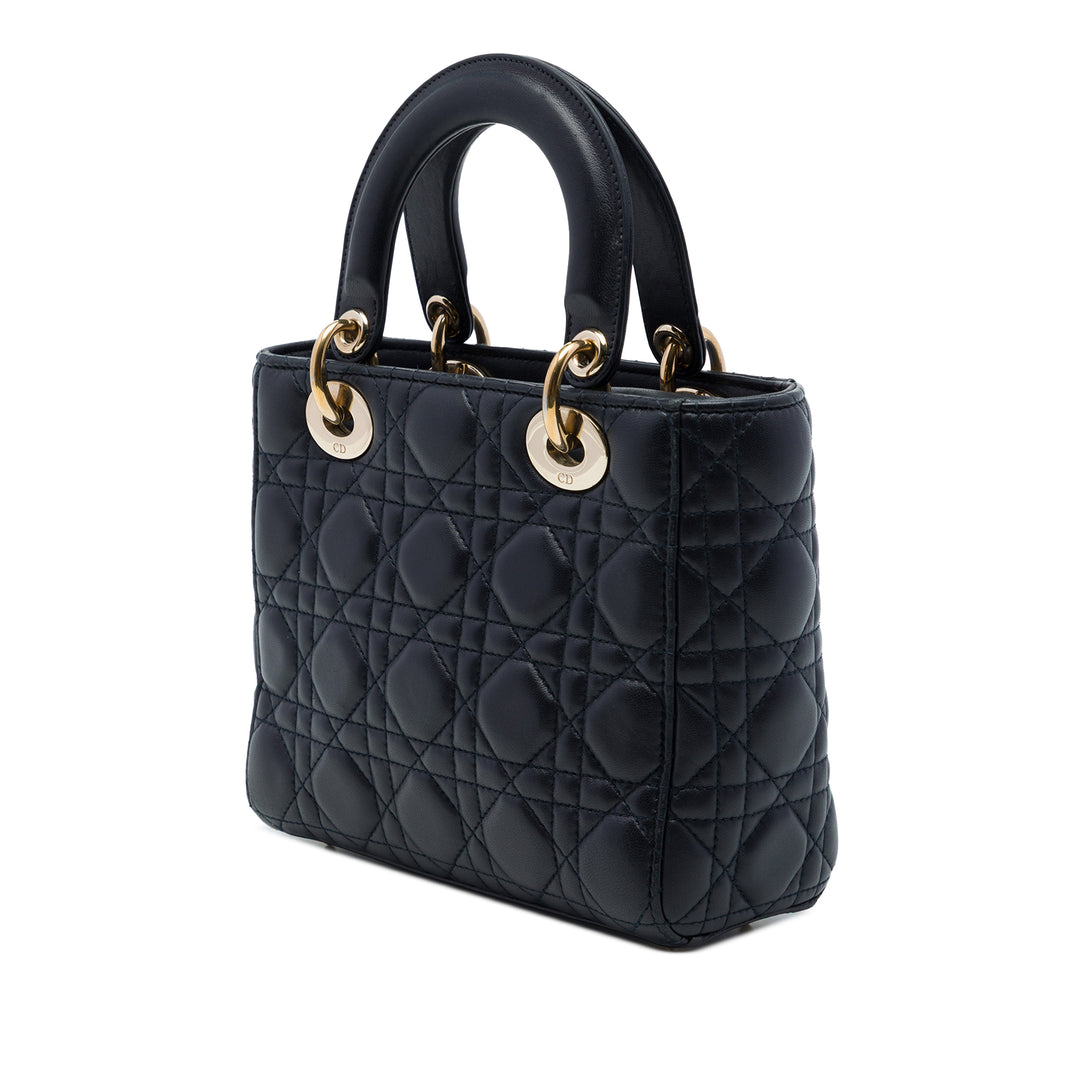 Dior Sac à main Lady Dior Cannage My ABCDior Petit Cuir d'agneau Noir – vue 2 – GABY PARIS