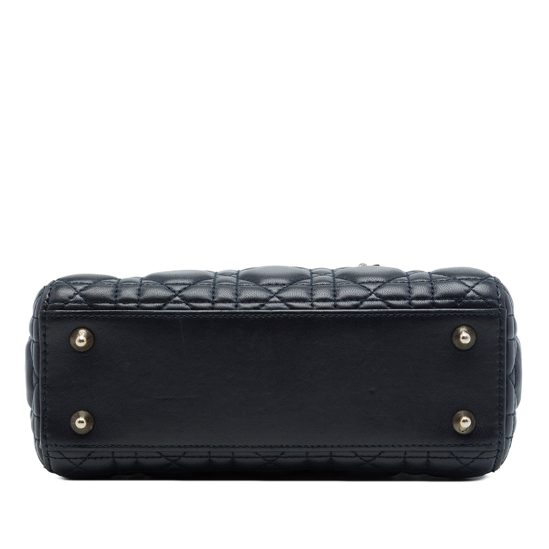 Dior Sac à main Lady Dior Cannage My ABCDior Petit Cuir d'agneau Noir – vue 3 – GABY PARIS