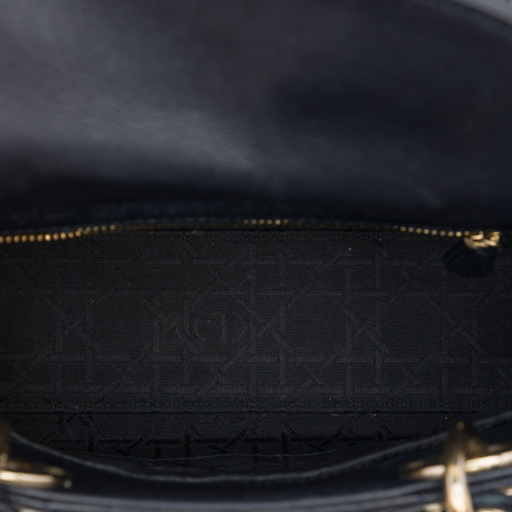 Dior Sac à main Lady Dior Cannage My ABCDior Petit Cuir d'agneau Noir – vue 4 – GABY PARIS