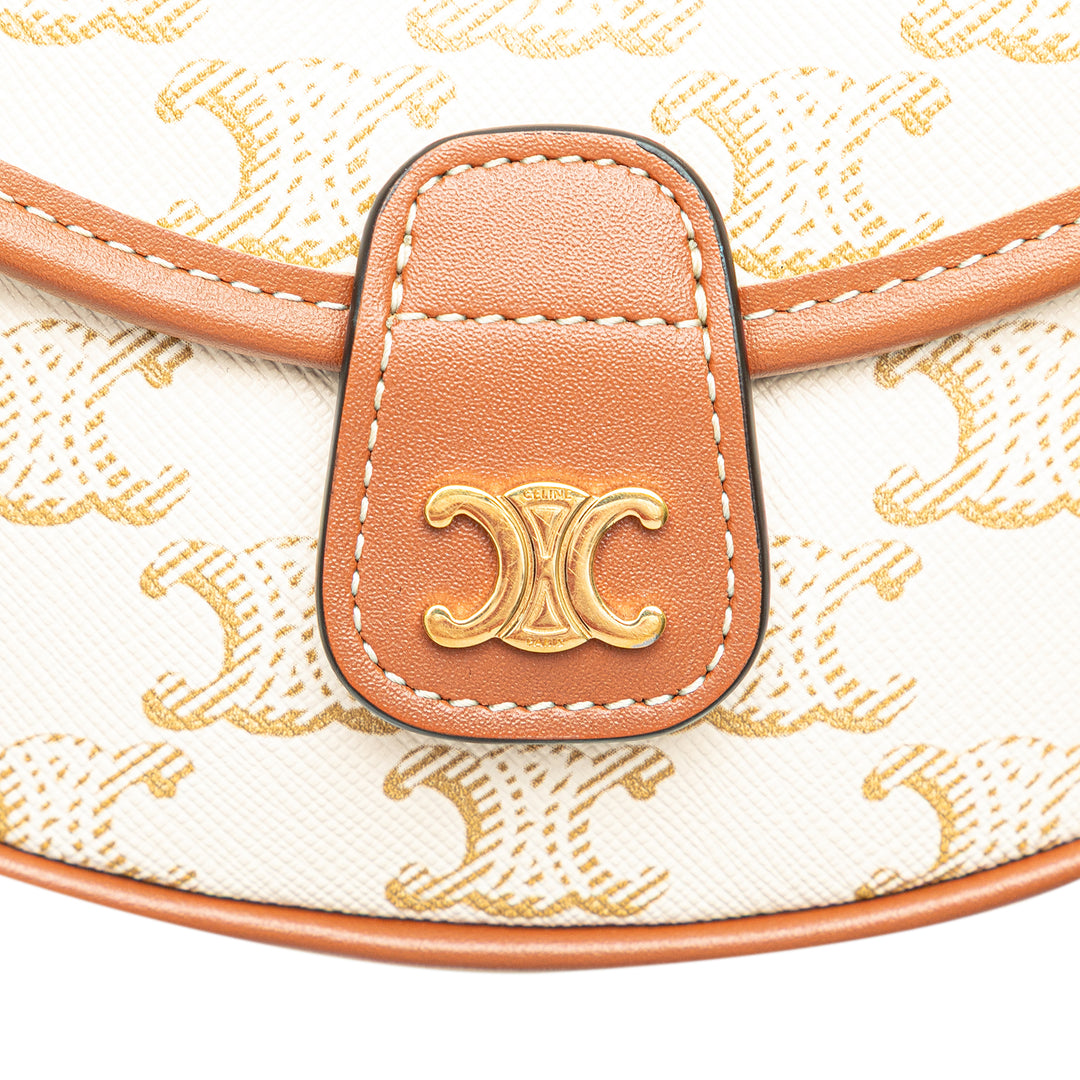 Celine Mini Triomphe Coated Toile Besace Sac porté croisé