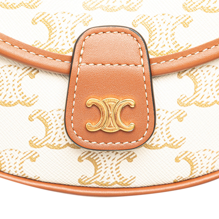 Celine Mini Triomphe Coated Toile Besace Sac porté croisé
