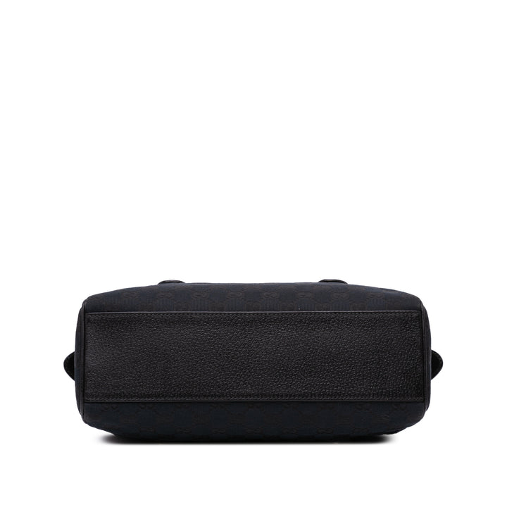 GG Canvas Charmy Boston Bag Black - Gaby Paris