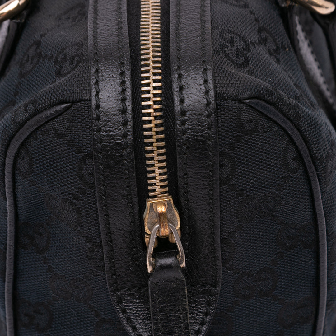 GG Canvas Charmy Boston Bag Black - Gaby Paris