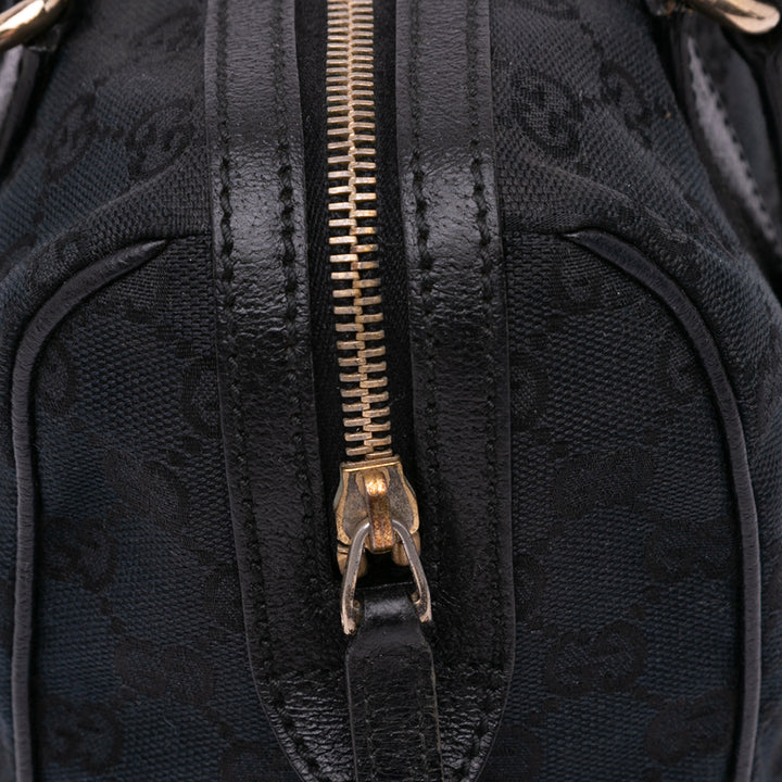GG Canvas Charmy Boston Bag Black - Gaby Paris