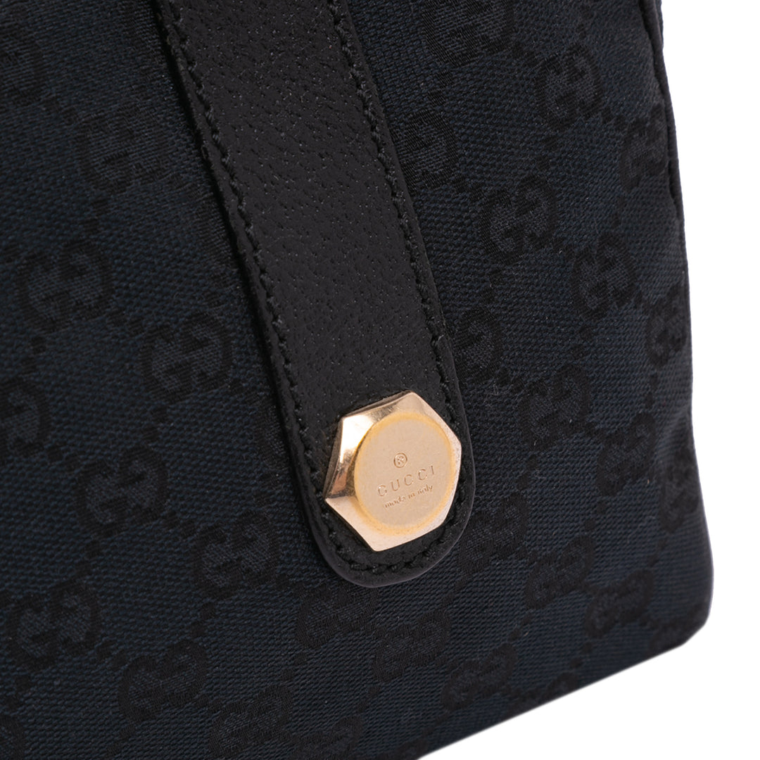 GG Canvas Charmy Boston Bag Black - Gaby Paris
