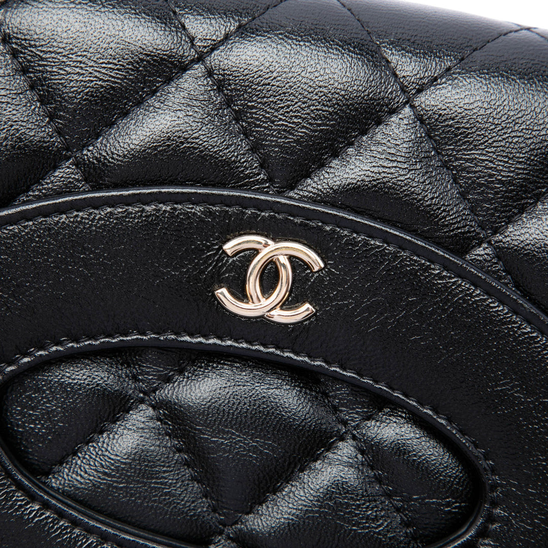 Chanel brillant Froissé 31 Pochette avec chaîne Cuir de veau Noir – vue 5 – GABY PARIS